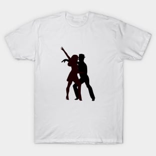 Silhouette of Salsa Dancers - Illustration T-Shirt